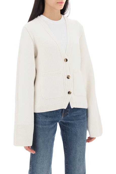 KHAITE Luxurious Cashmere V-Neck Cardigan