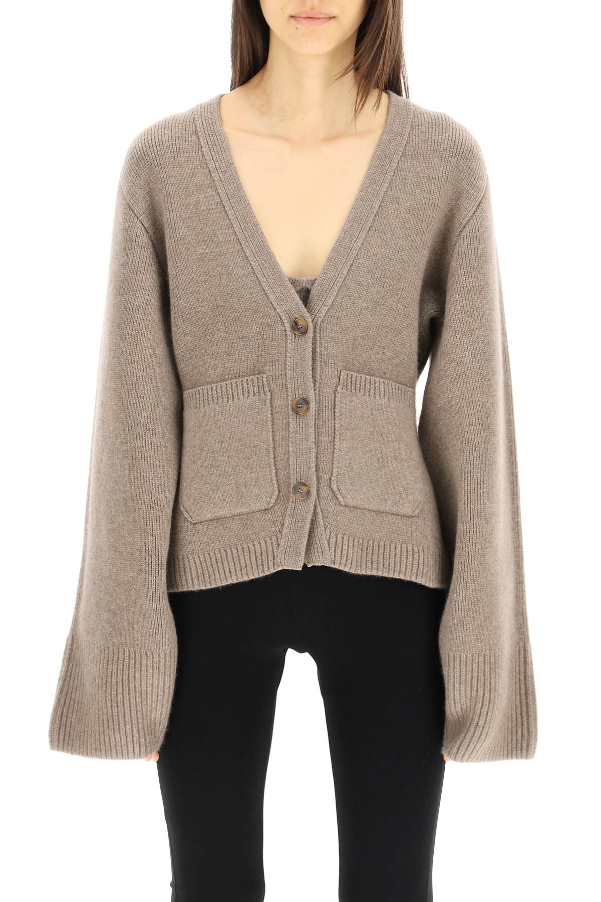 KHAITE Luxurious Cashmere V-Neck Cardigan