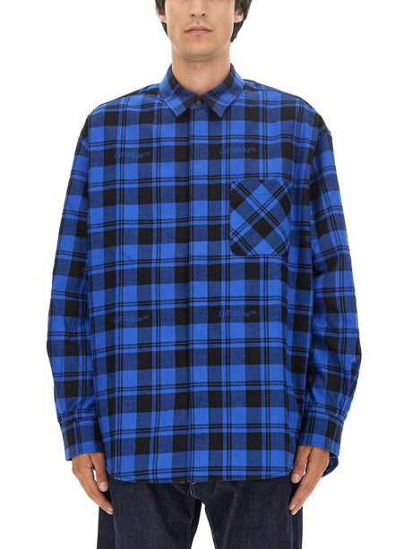 OFF-WHITE Oversize Check Print Shirt - Size L