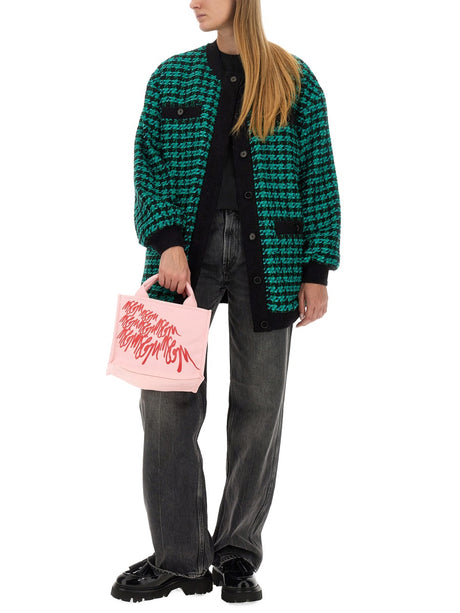 MSGM Oversized Houndstooth Tweed Jacket - Size 40