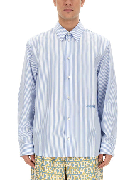 VERSACE Baroque Striped Shirt - Regular Fit (Size 50 IT)