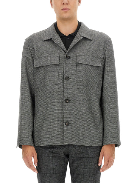 LARDINI Classic Wool Shirt - Regular Fit, Size L