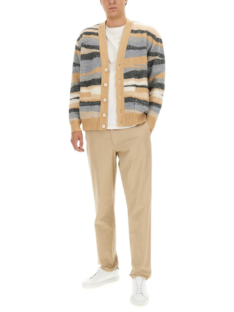 MISSONI Classic Men's Wool Cardigan in Size 50