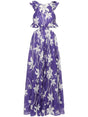 ZIMMERMANN ACADIAN MAXI DRESS BLUE WHITE FLOWERS