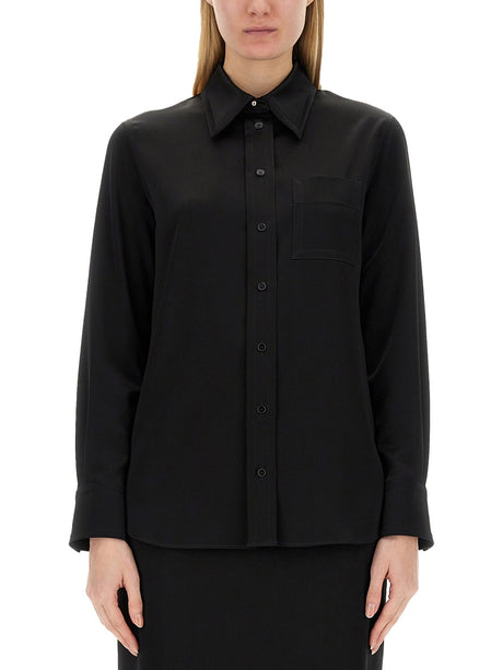 LANVIN Classic Fit Crepe of Chine Shirt - Size 38