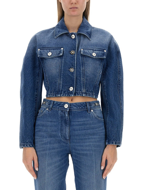 VERSACE Classic Denim Jacket - Size 40 IT