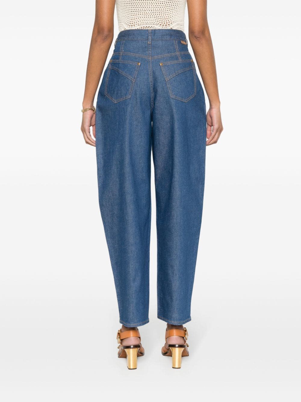 ZIMMERMANN Blue High-Waisted Pants for Women from SS24 Collection