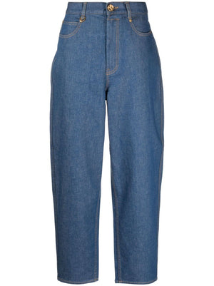 ZIMMERMANN Blue High-Waisted Pants for Women from SS24 Collection