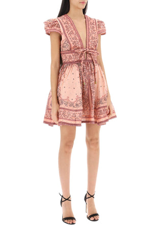 ZIMMERMANN Mid Skirt for Women in Pretty Pink Floral Print for Spring/Summer 2024