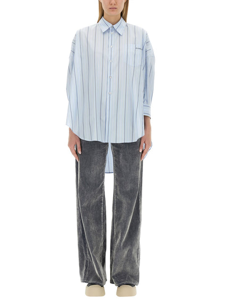 MARNI Asymmetrical Striped Oversize Shirt