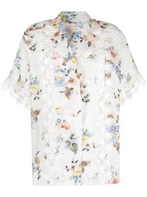 ZIMMERMANN Flowy 24SS Blue Shirt for Women