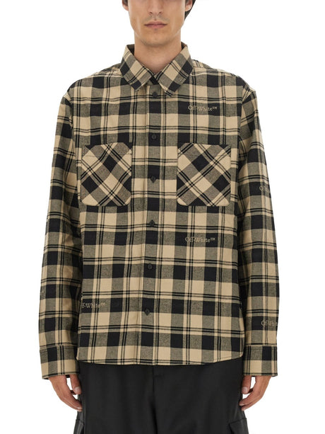 OFF-WHITE Oversized Check Print Shirt - Size L