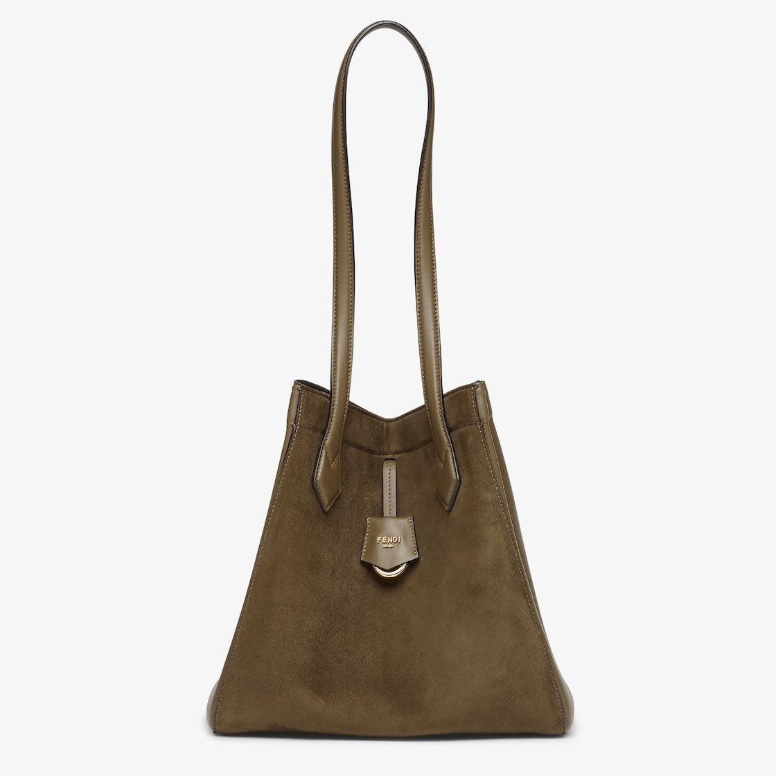 FENDI Origami Medium Handbag in Military Brown