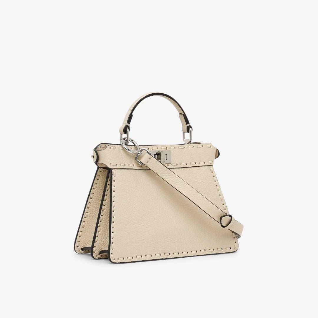 FENDI  CAMELIA-COLOURED LEATHER PEEKABOO ISEEU PETIT