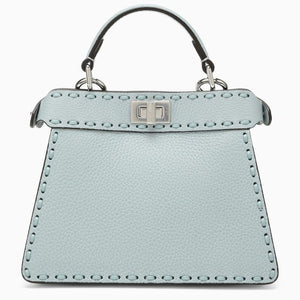 Light Blue Grained Leather Iseeu Small Handbag