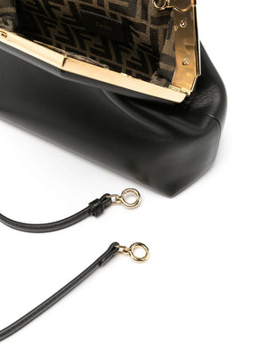 Naturally Chic Black and Gold Clutch for Ladies