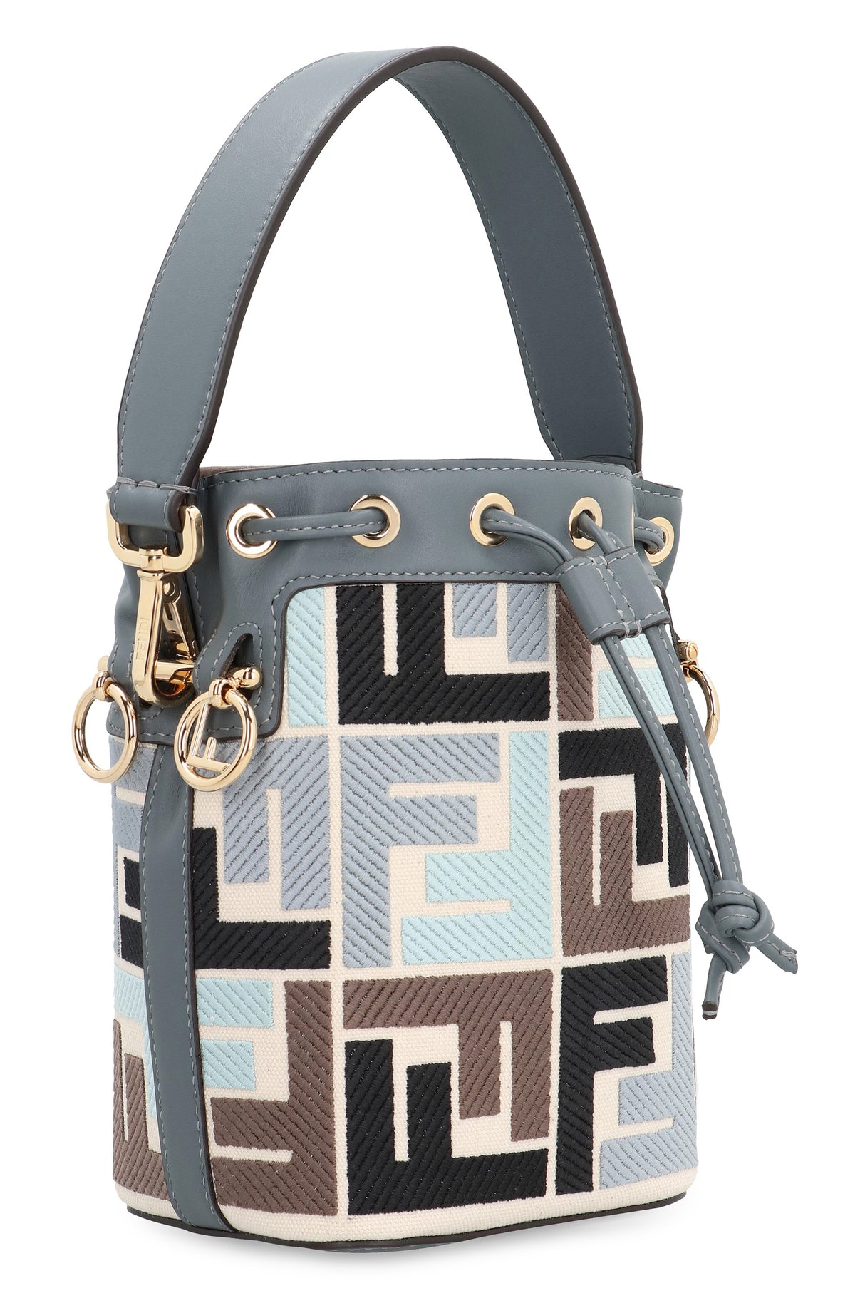 FENDI Women's Mini Bucket Bag in Multicolor Calfskin for Spring/Summer 2024