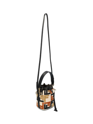 FENDI Women's Mini Bucket Bag in Multicolor Calfskin for Spring/Summer 2024