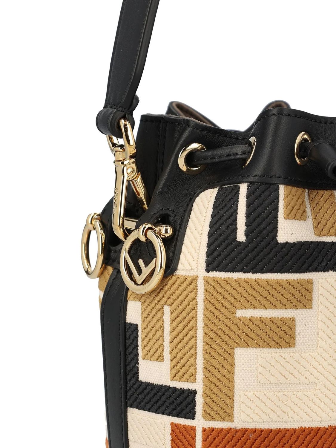 FENDI Women's Mini Bucket Bag in Multicolor Calfskin for Spring/Summer 2024