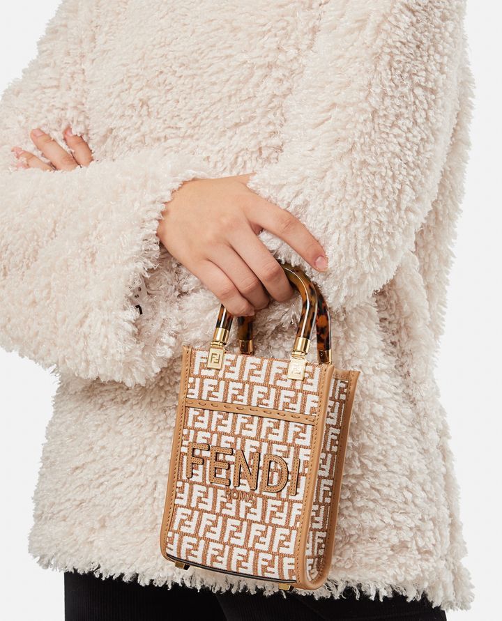 Luxurious Faux Raffia Mini Shopper Handbag in Sunny Yellow for Women