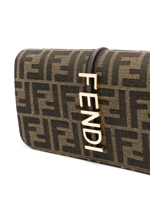 FENDI Mini Wallet on Chain with Signature Print