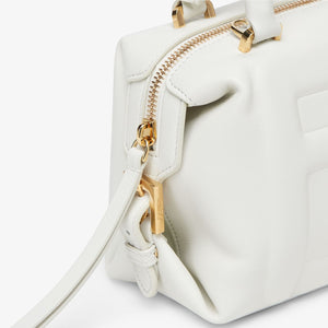 FENDI Women's Winter White Mini Cube Handbag with Top Handle FW23