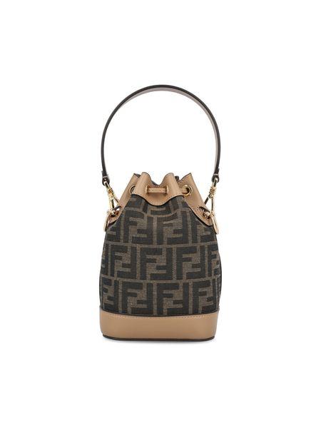 FENDI Women's Mini Bucket Handbag in Tabmoro - Polyester Blend SS24