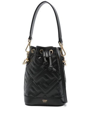 FENDI Mini Embossed Bucket Handbag