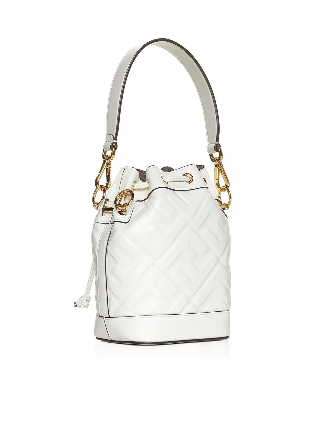 FENDI Mini Embossed Bucket Handbag