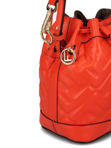 FENDI Women's Mini Leather Bucket Bag in Lava - SS24