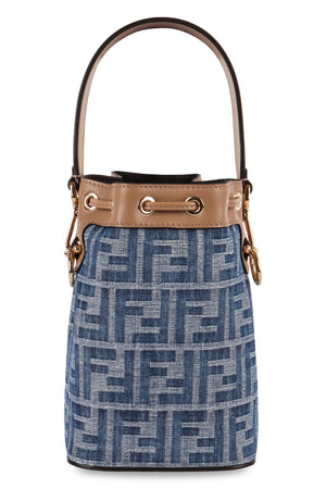 FENDI Chic Mini Denim Handbag with Luxe Leather Accents