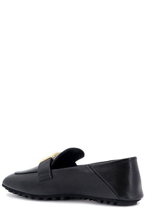 FENDI Elegant Leather Baguette Loafers for Women