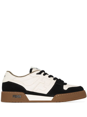 FENDI Black Leather Low Top Sneakers for Women | FW24 Collection