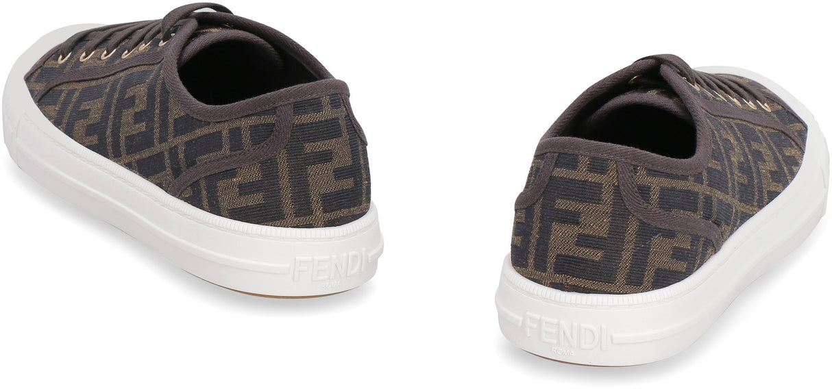 FENDI Domino Jacquard Low-Top Sneakers