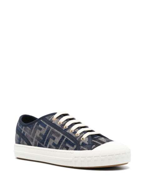 FENDI Chic Chenille Lace-Up Sneakers