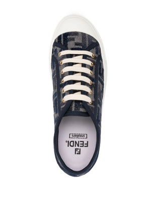 FENDI Chic Chenille Lace-Up Sneakers