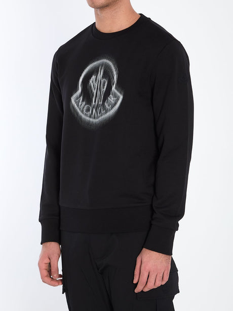 MONCLER Blurred Logo Sweatshirt - Regular Fit