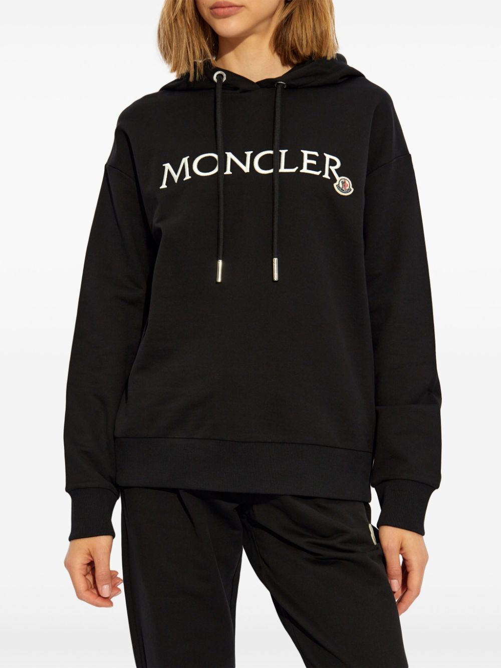 MONCLER Embroidered Cotton Hoodie for Women