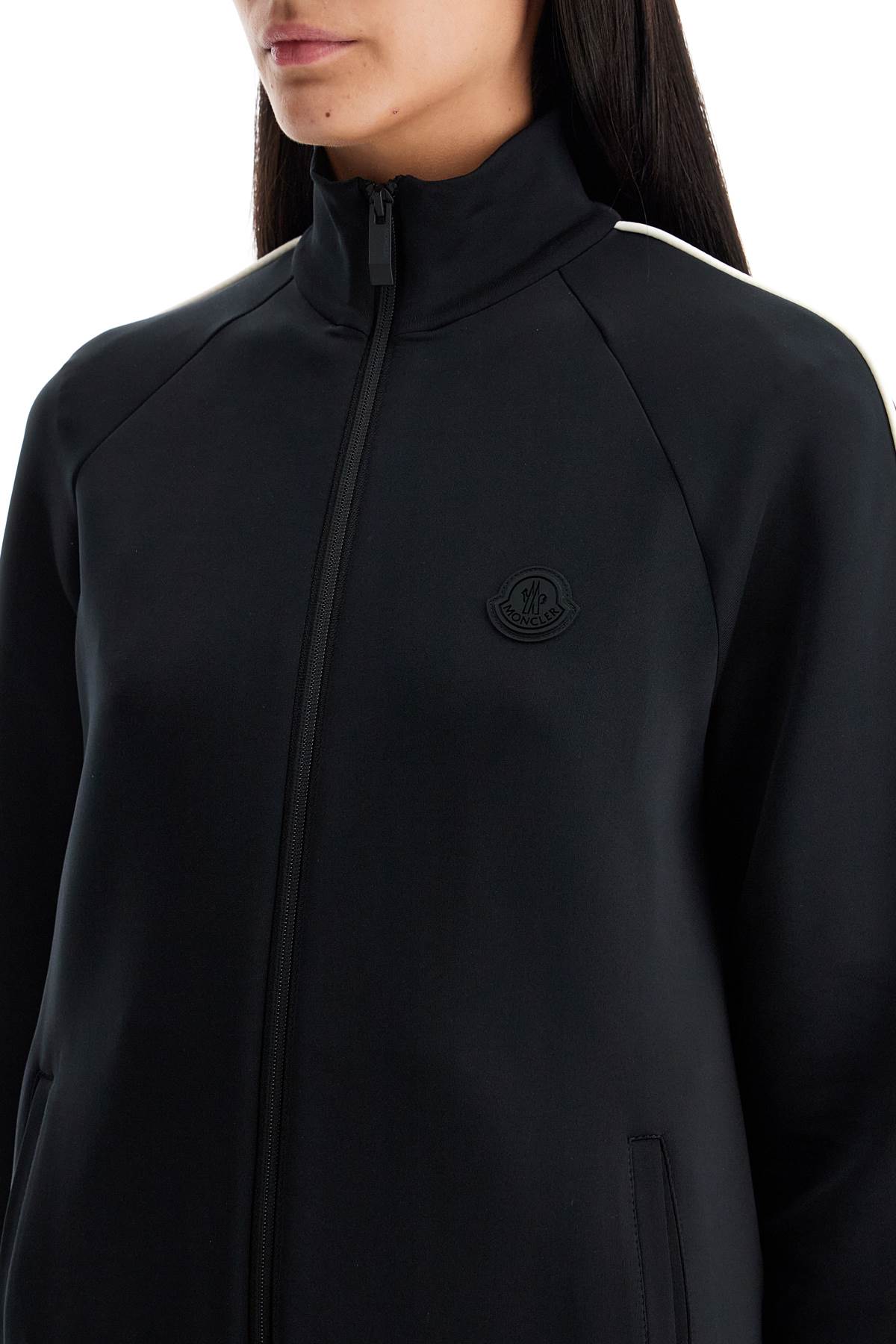 MONCLER High-Neck Zip-Up Sweatshirt for Women - Comfortable Fit, Size XS