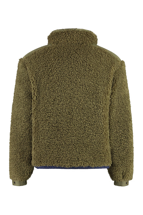 Áo len bông xanh lá cây đính kèm cho nam giới bản FW23