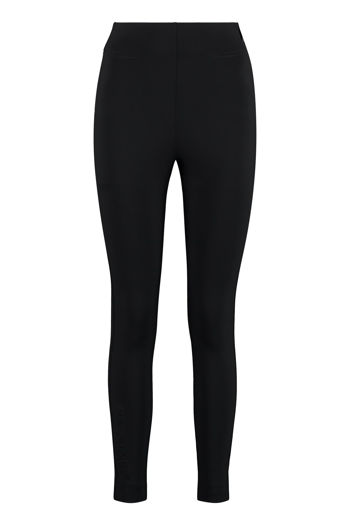 MONCLER GRENOBLE High-Performance Black Leggings with Knee Inserts