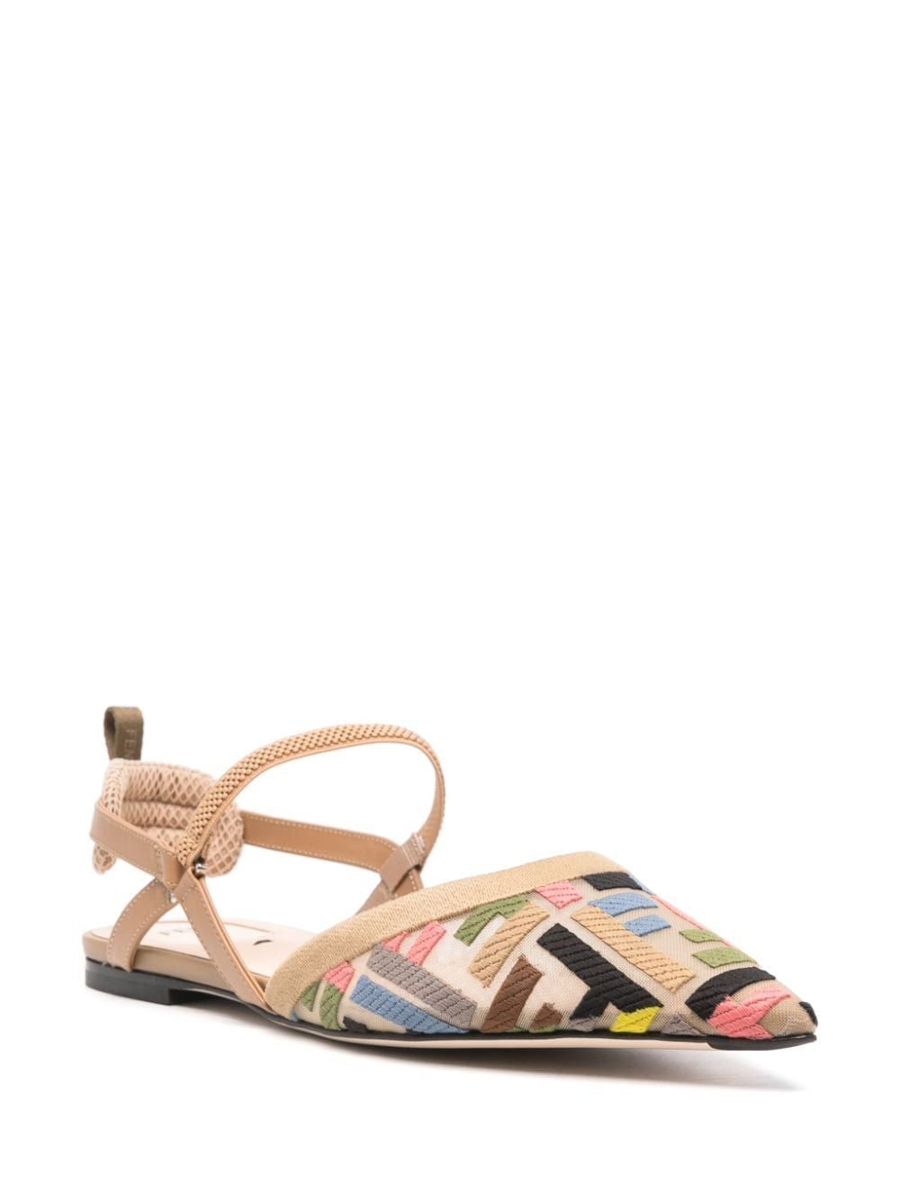 FENDI Elegant Multi-Color Ballerina Flats