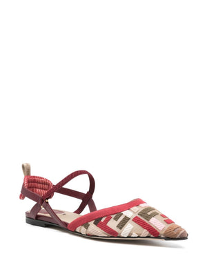 FENDI Lite Slingback Ballet Flats for Women