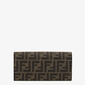 FENDI Avocado Lamb Leather Mini Wallet with Chain