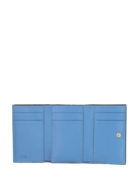 FENDI Chic Two-Tone Mini Leather Wallet