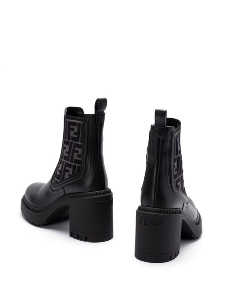 FENDI Leather Domino Boots for Women