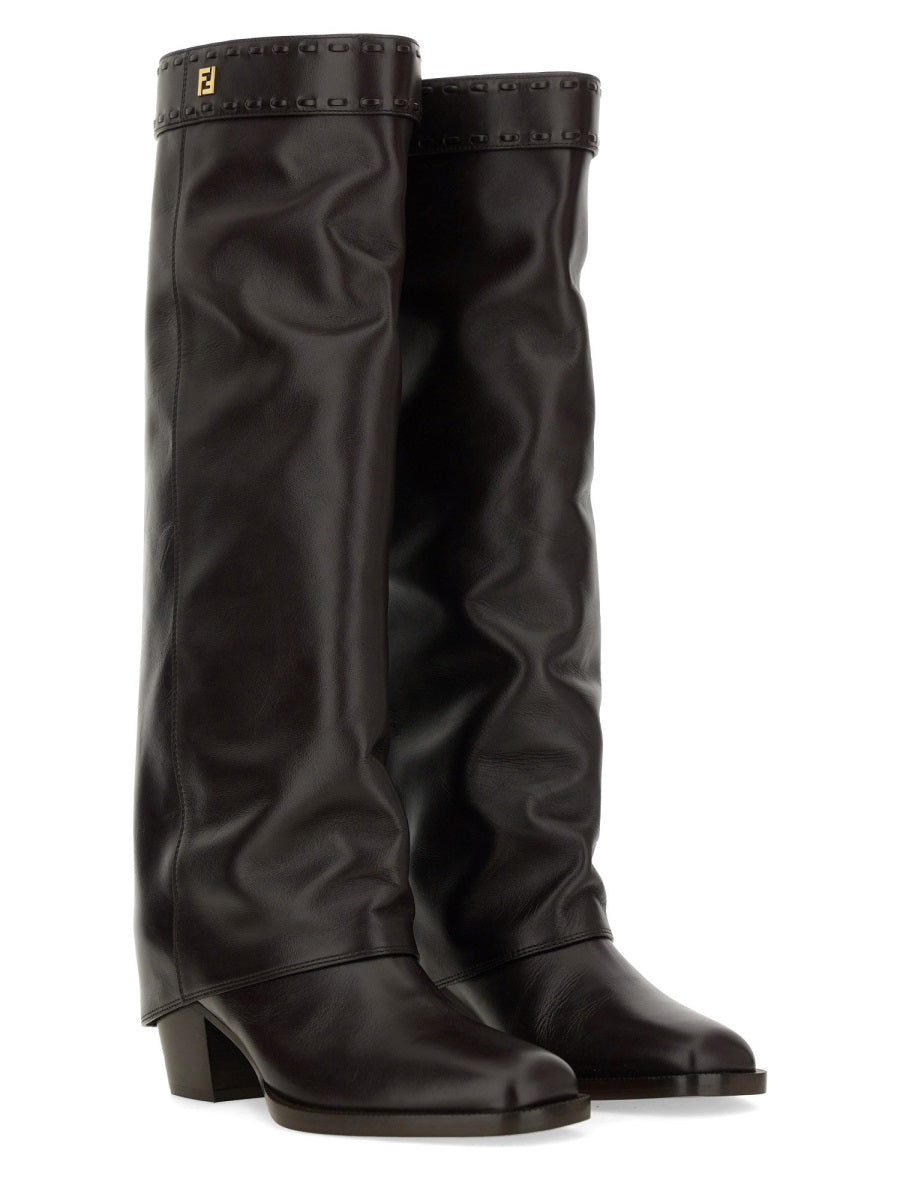 FENDI Elegant Leather Show Boot for Women