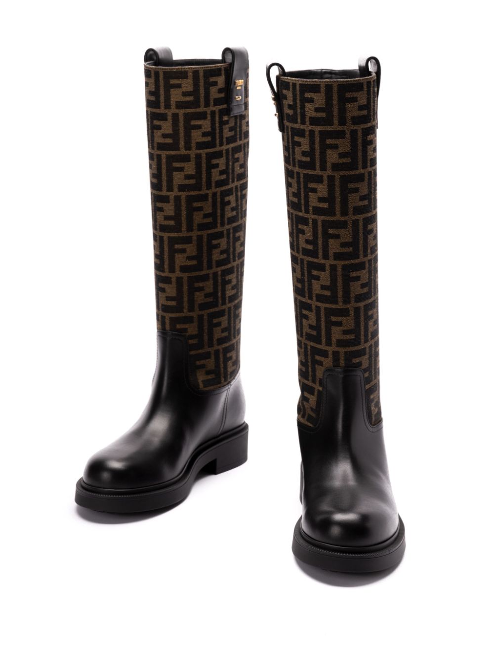 FENDI 35mm FF Jacquard Knee-Length Boots