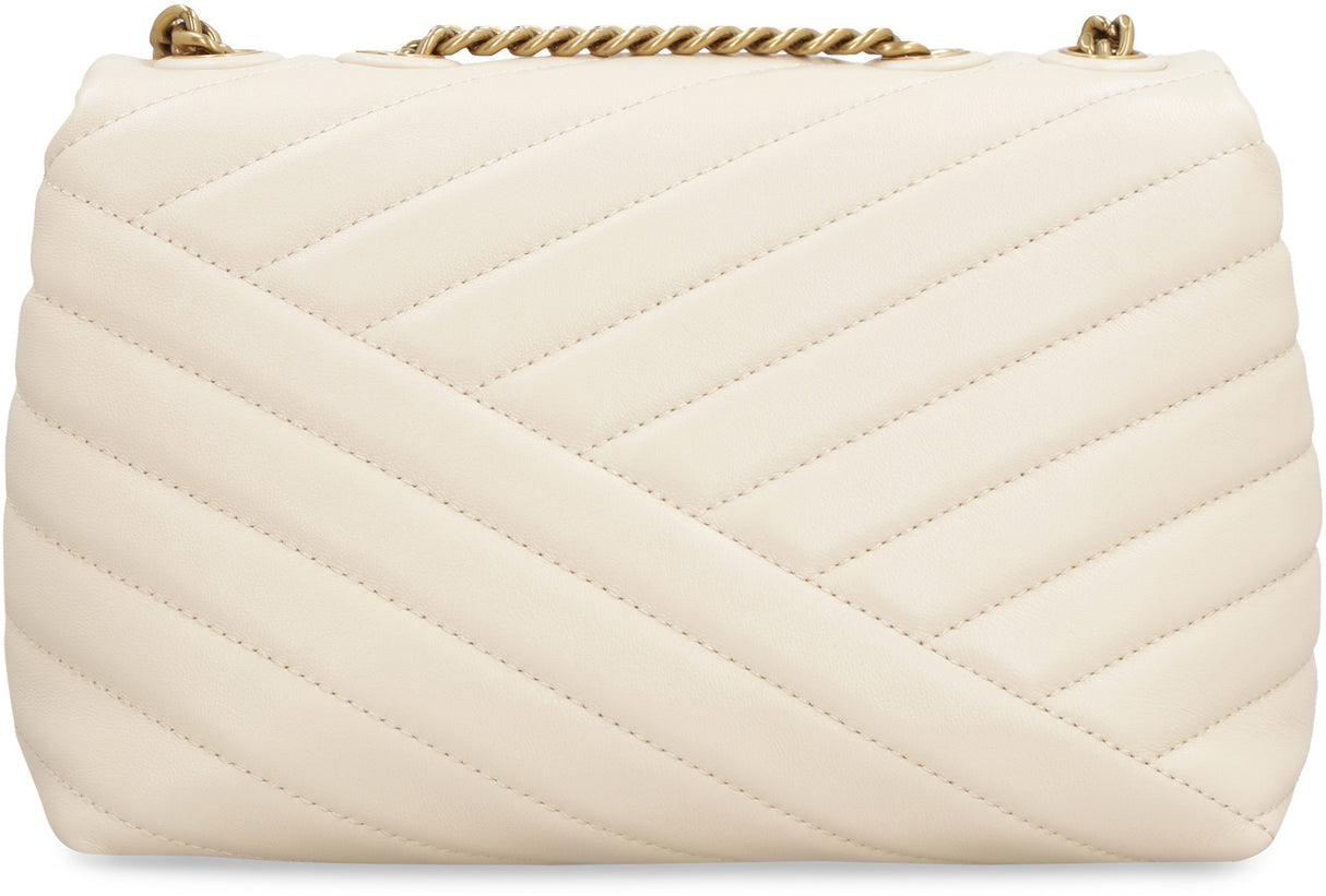 Sheep Leather Chevron Small Shoulder Handbag