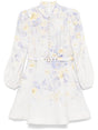 ZIMMERMANN Lilac Purple Crush Linen Mini Dress